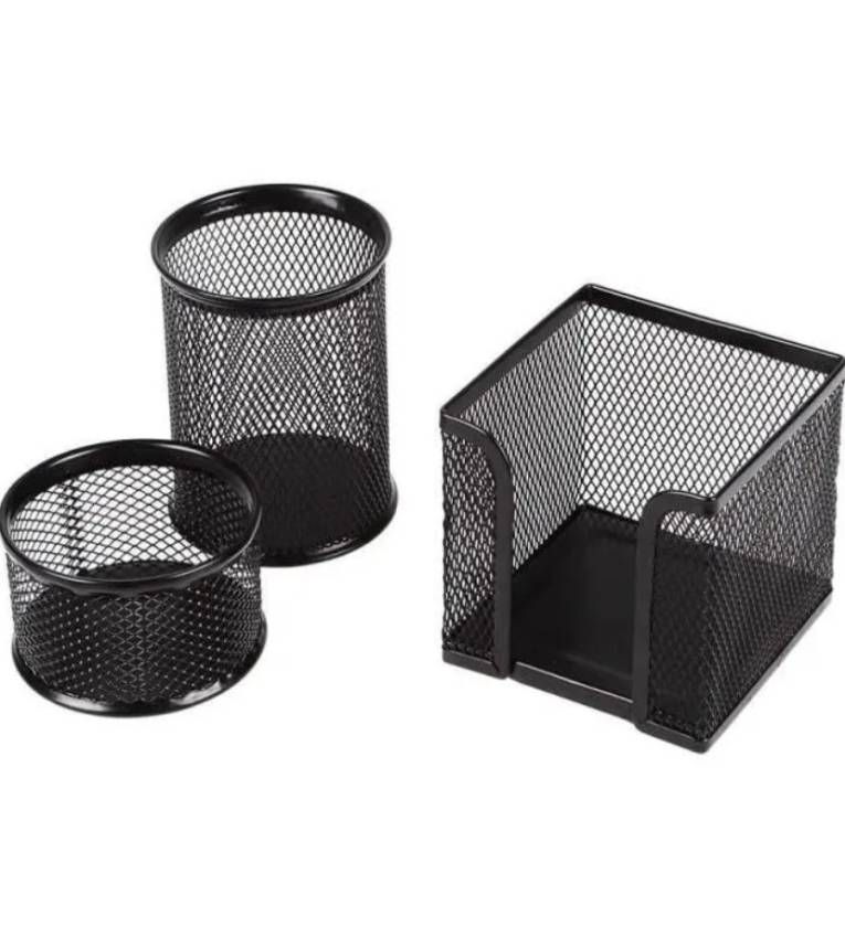 Ensemble de bureau métallique 3 pièces Rangement élégant et pratique